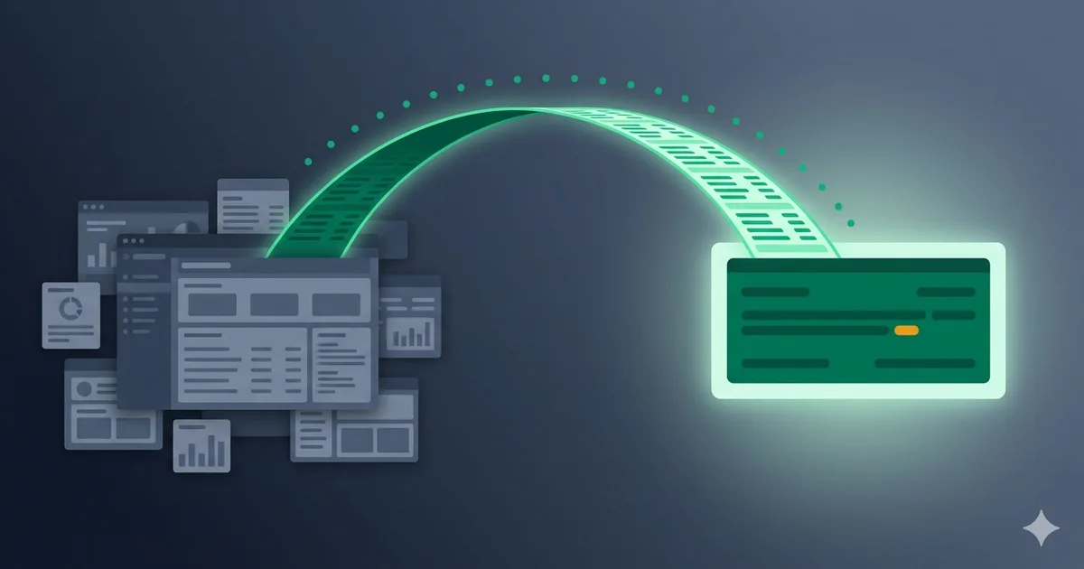 A clean, ordered visual flow showing QuickBooks data files exporting into simpleWhirks Books with reconciled opening balances and ten numbered migration steps as glowing emerald markers along the path
